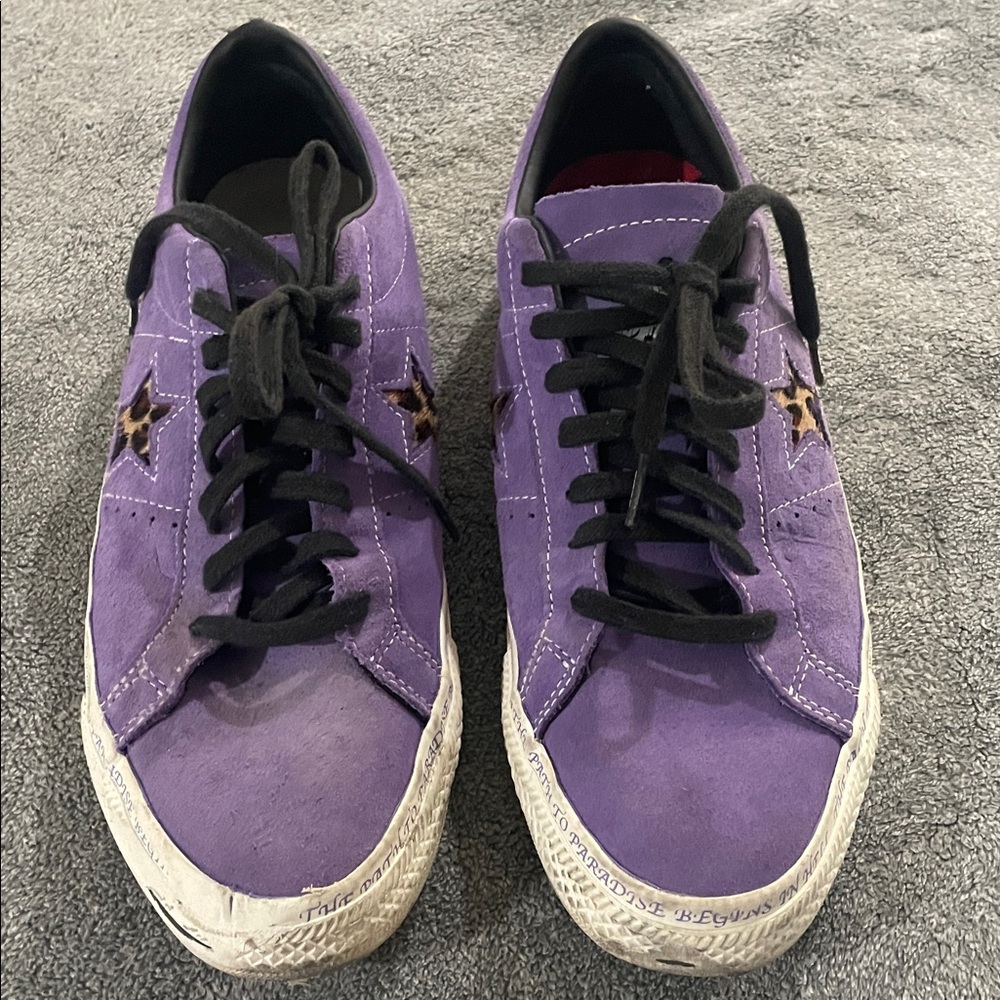 Purple Suede men’s converse one star pro sneaker